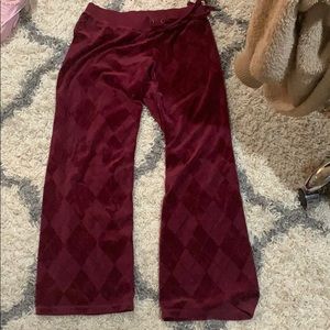 Red juicy couture sweatpants